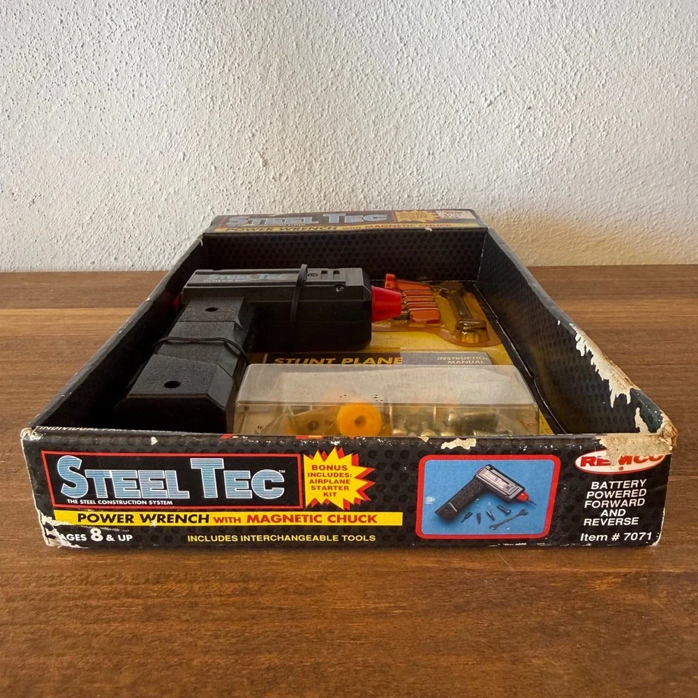 Vintage 1993 Remco Steel Tec Power Wrench #7071 Airplane Starter Kit NIB NOS